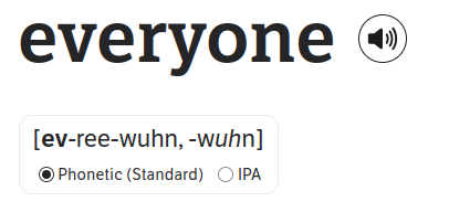 Everyone syllable separation